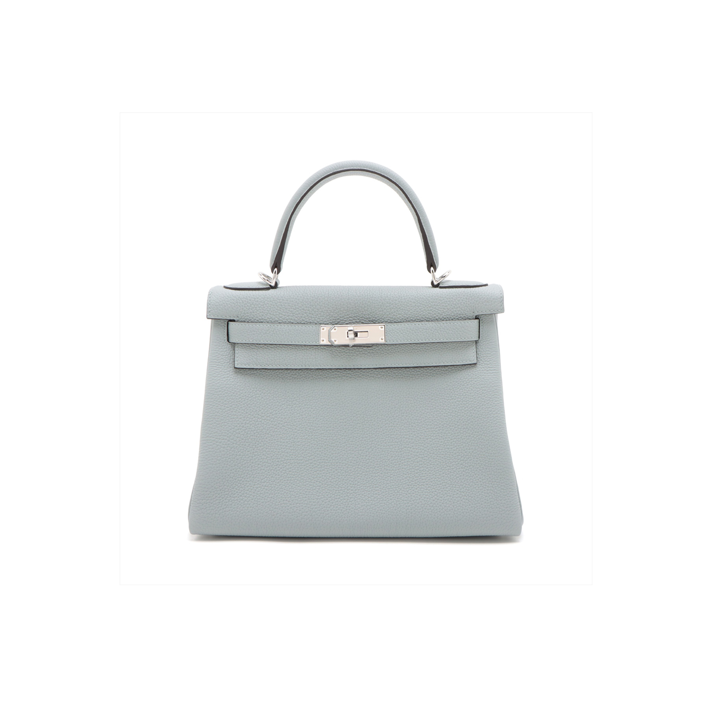 H**mes kelly 28 togo blue glacier silver metal fittings (28*22*10cm)